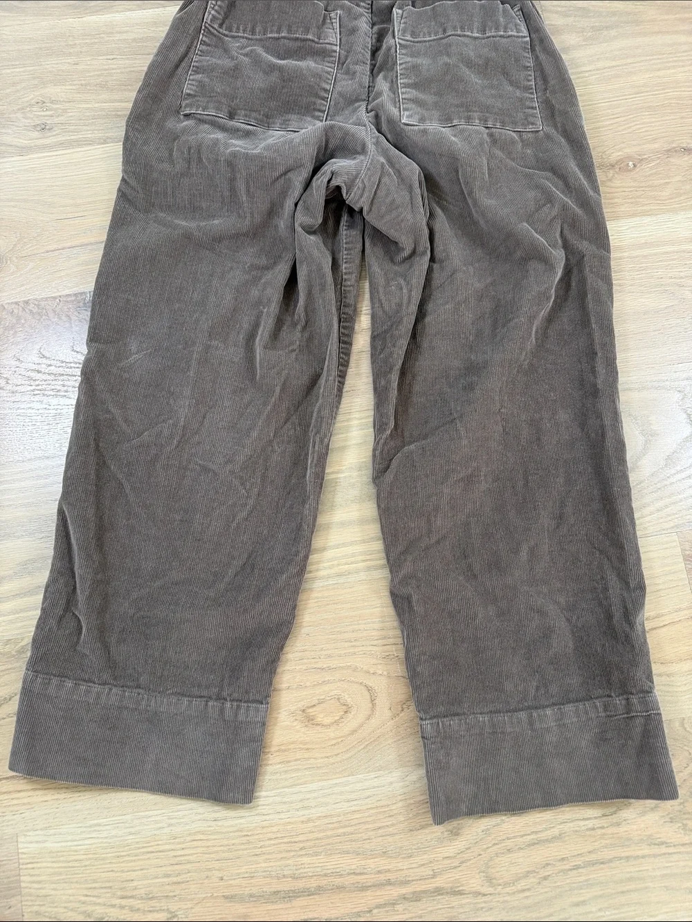 Everlane Corduroy Wide Leg Pull On Pants Taupe Brown Size 8